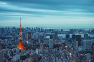 東京の夜景と街の灯り
